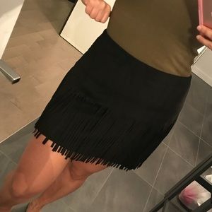 Suede fringe skirt perfect for fall!!❤️💫